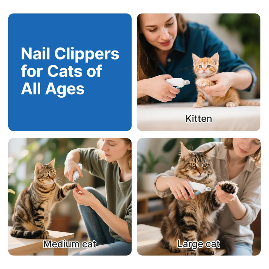 Premium Cat Nail Clipper with 3-Size Safety Guard
