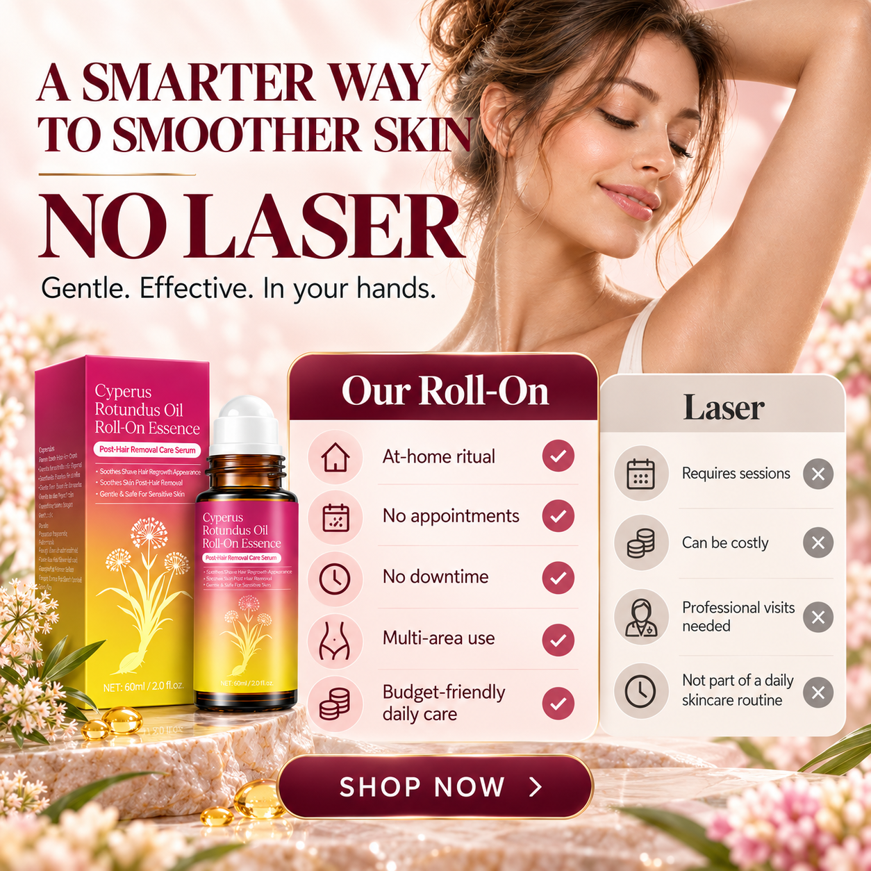 At-home roll-on routine