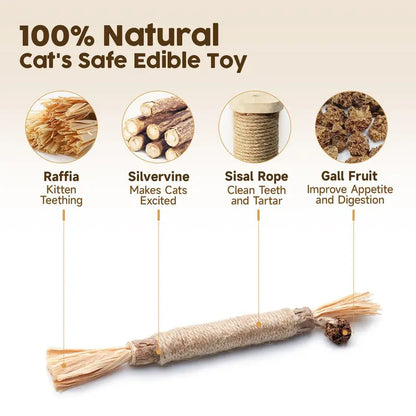 Natural Cat Chew Toy – Reduce Boredom, Support Cleaner Teeth