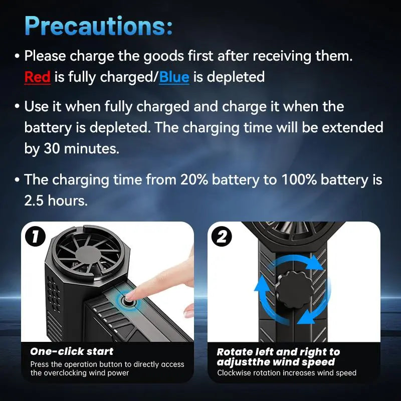 All-in-One Cordless Turbo Air Tool – 3-Speed Rechargeable Metal Blower for Home, Outdoor, Auto & Tech Cleaning