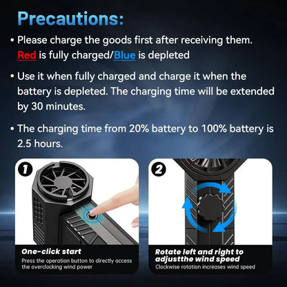 All-in-One Cordless Turbo Air Tool – 3-Speed Rechargeable Metal Blower for Home, Outdoor, Auto & Tech Cleaning