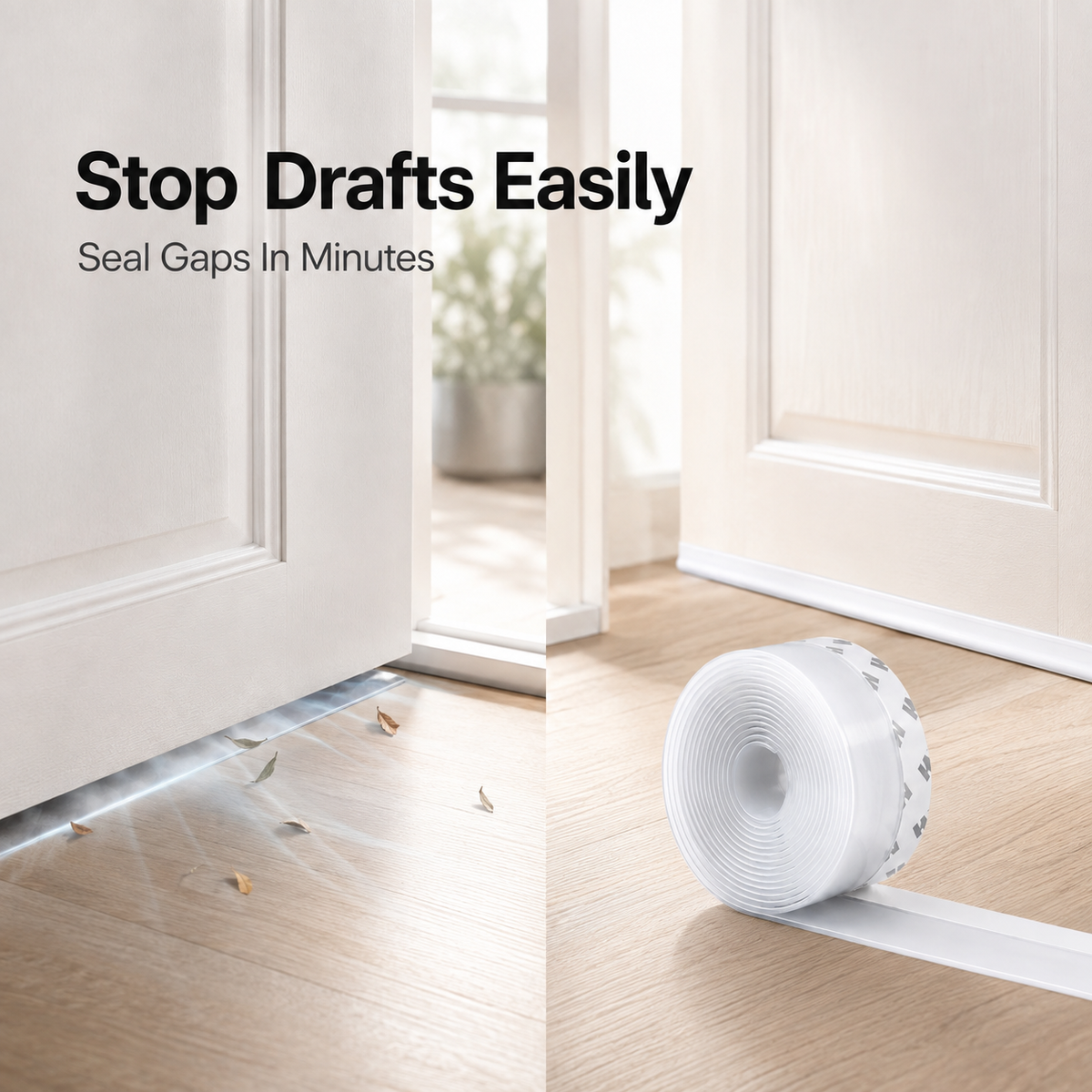 🚪 16.4Ft Self-Adhesive Door Draft Seal Strip | Block Drafts & Dust
