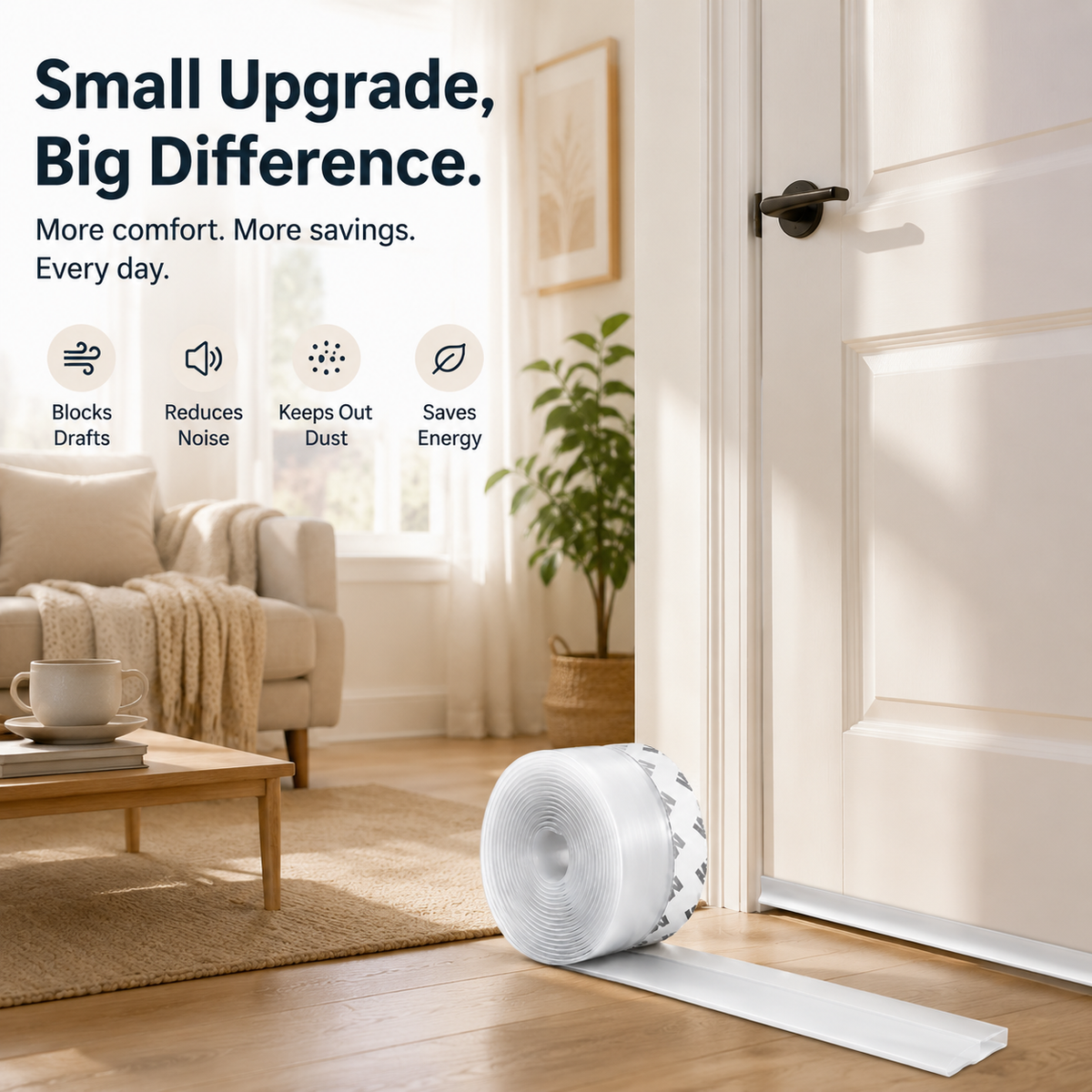 🚪 16.4Ft Self-Adhesive Door Draft Seal Strip | Block Drafts & Dust