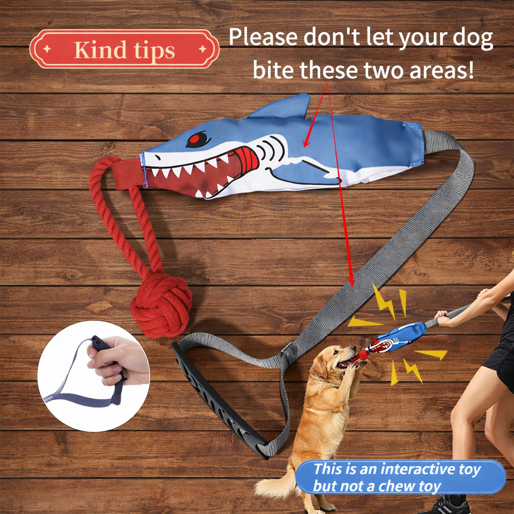 Interactive Dog Tug Toy | Dog Toy with a Sound Squeaky