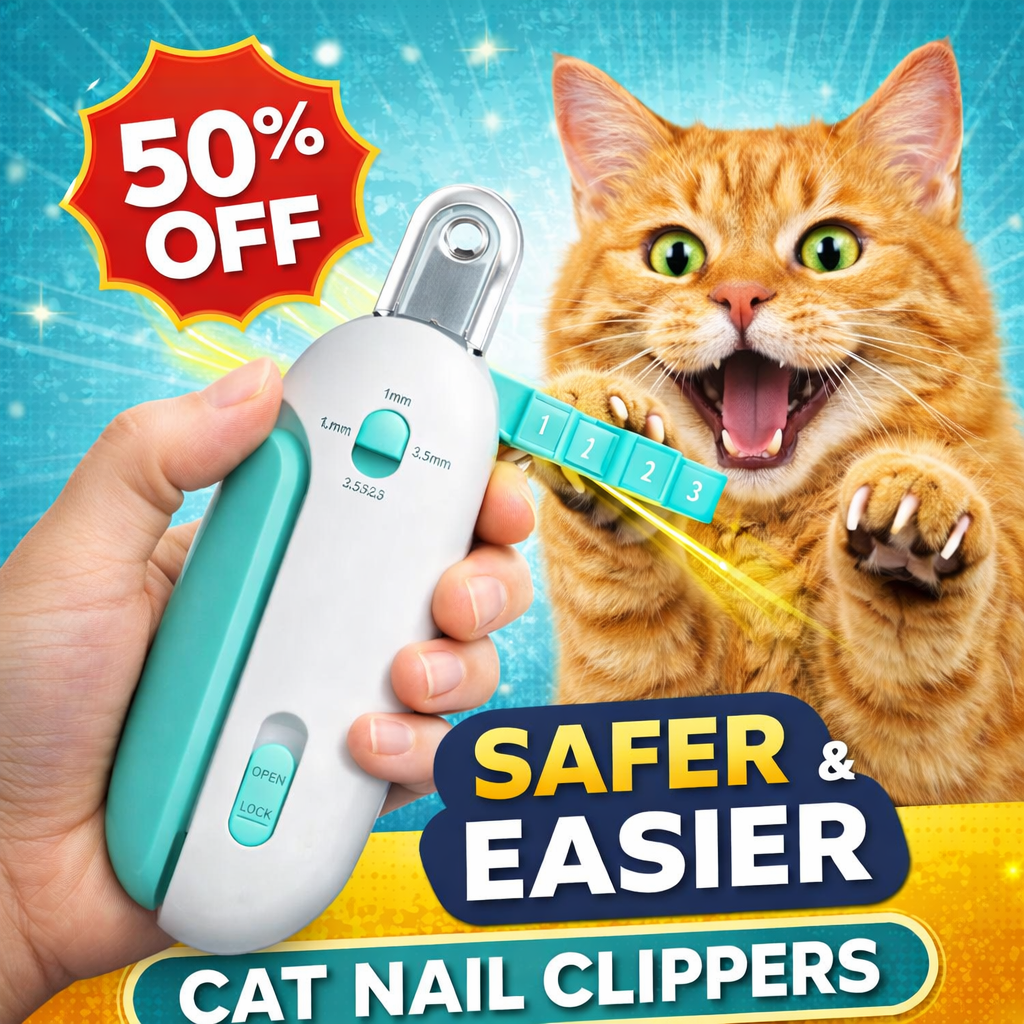 Premium Cat Nail Clipper with 3-Size Safety Guard