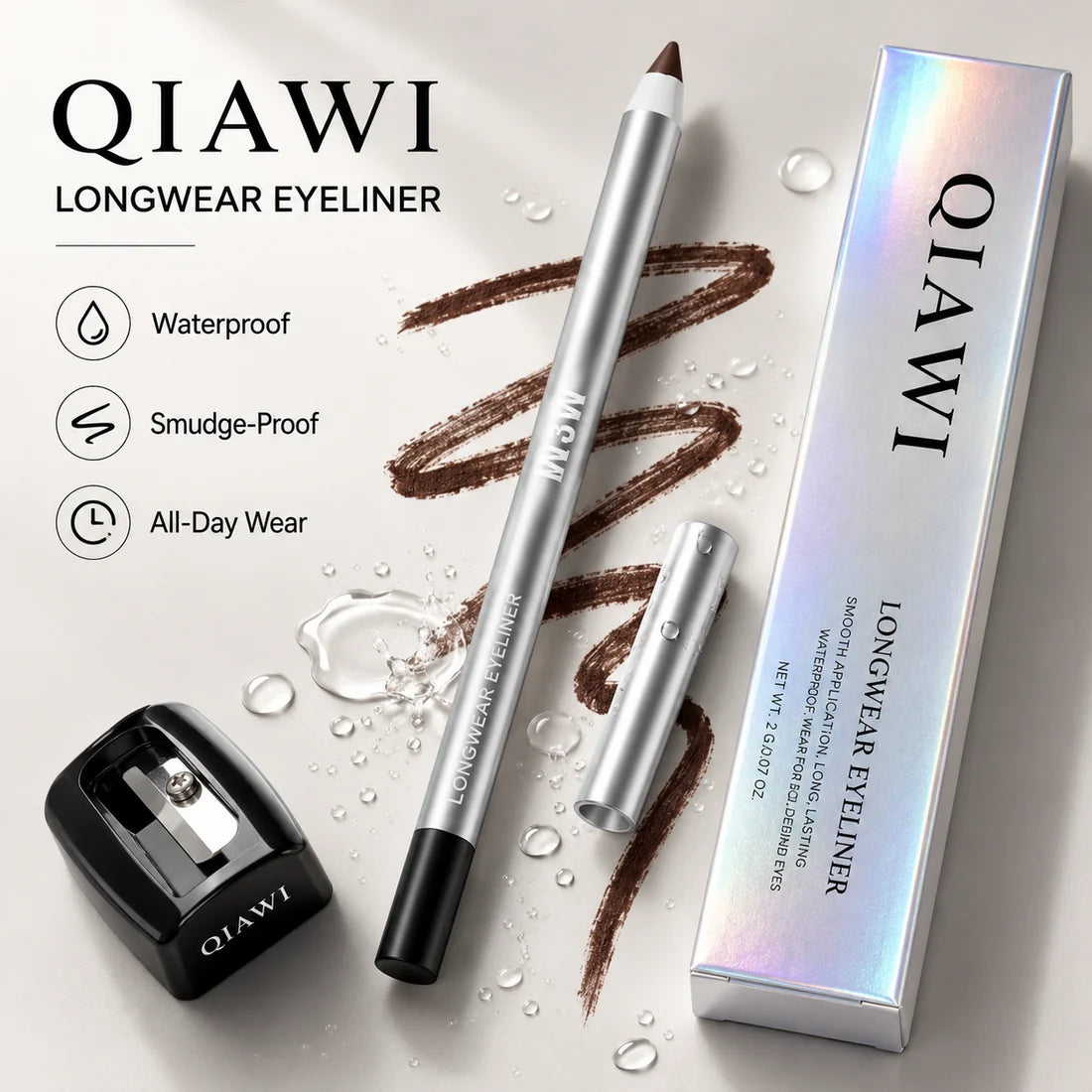 QIAWI Waterproof Eyeliner Pencil