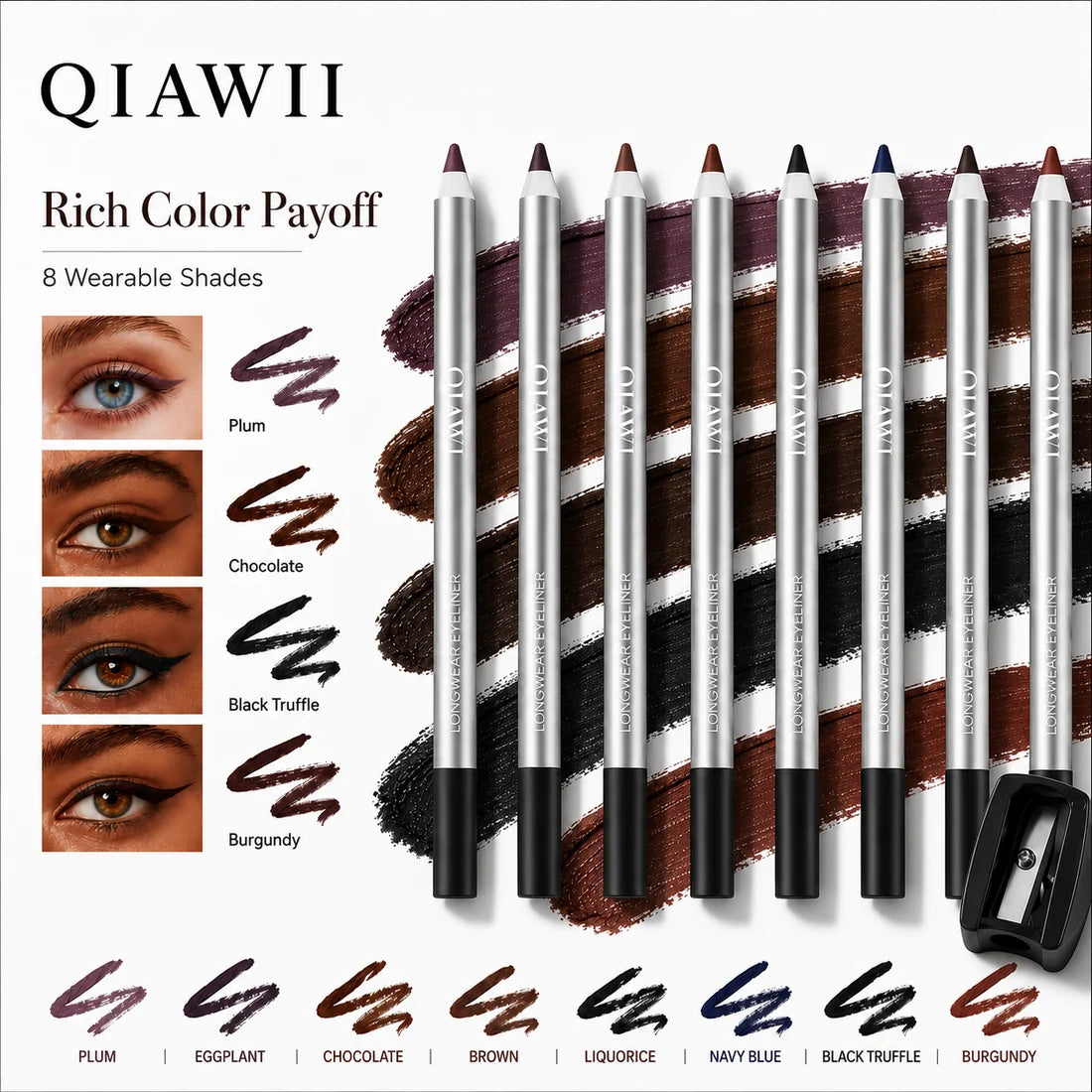 QIAWI Waterproof Eyeliner Pencil
