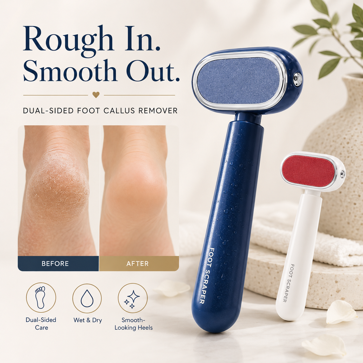 2-Step Heel Reset Dual-Sided Foot Smoother