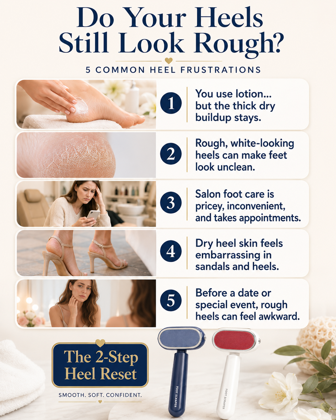 2-Step Heel Reset Dual-Sided Foot Smoother