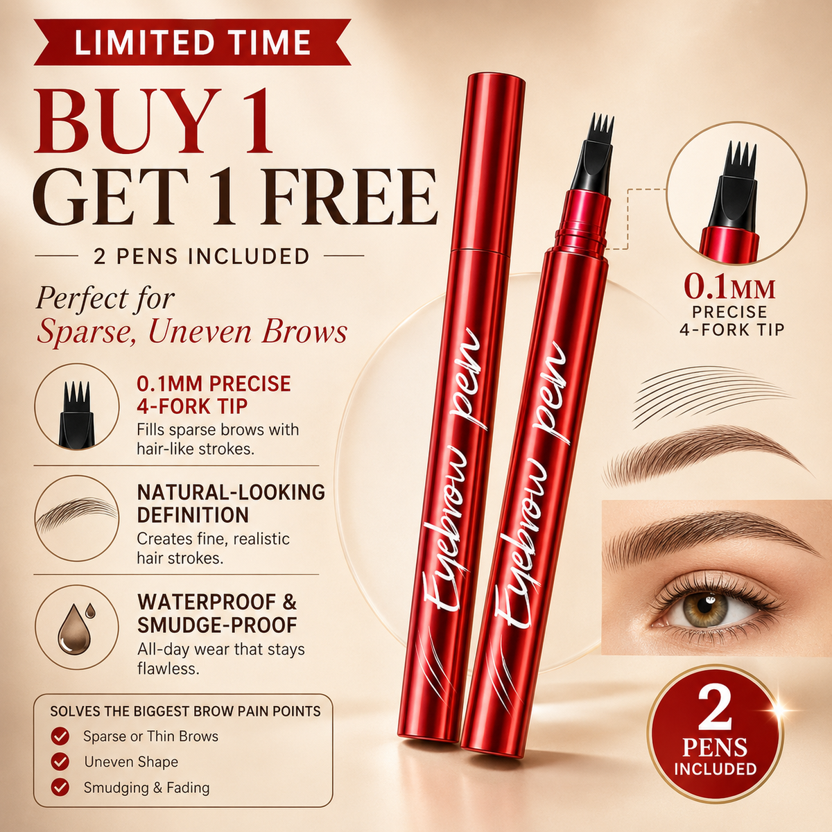 4-Tip Microblading Brow Pens