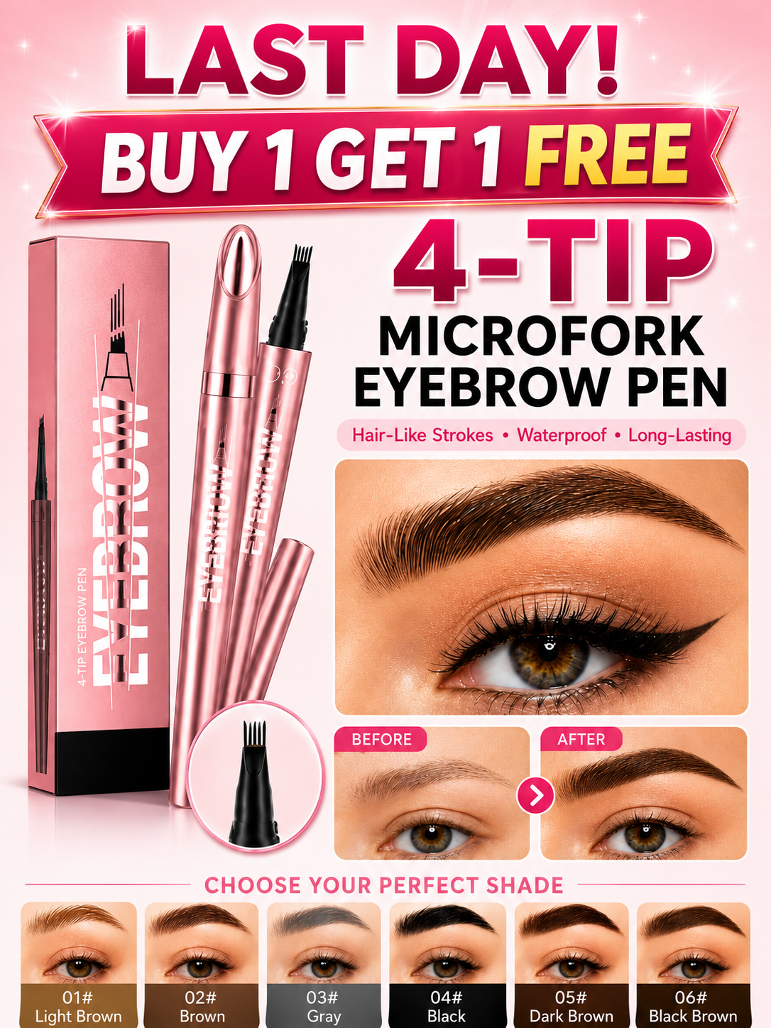 Waterproof Micro-Fork Eyebrow Pencil