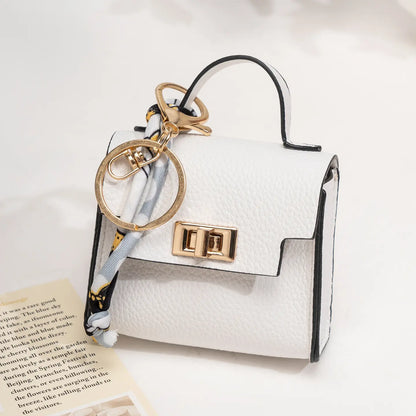 Mini Leather Keychain Pouch – Compact Storage for Airpods & Keys