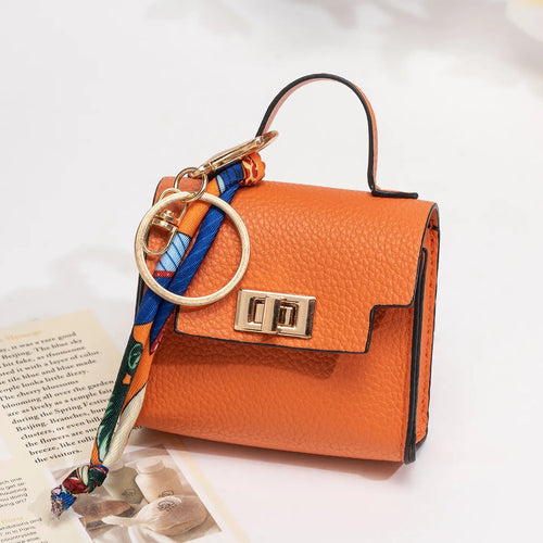 Mini Leather Keychain Pouch – Compact Storage for Airpods & Keys