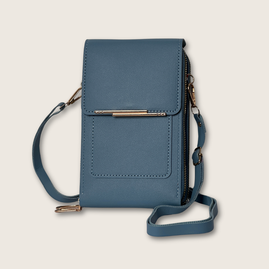 Belmoura crossbody phone bag in blue