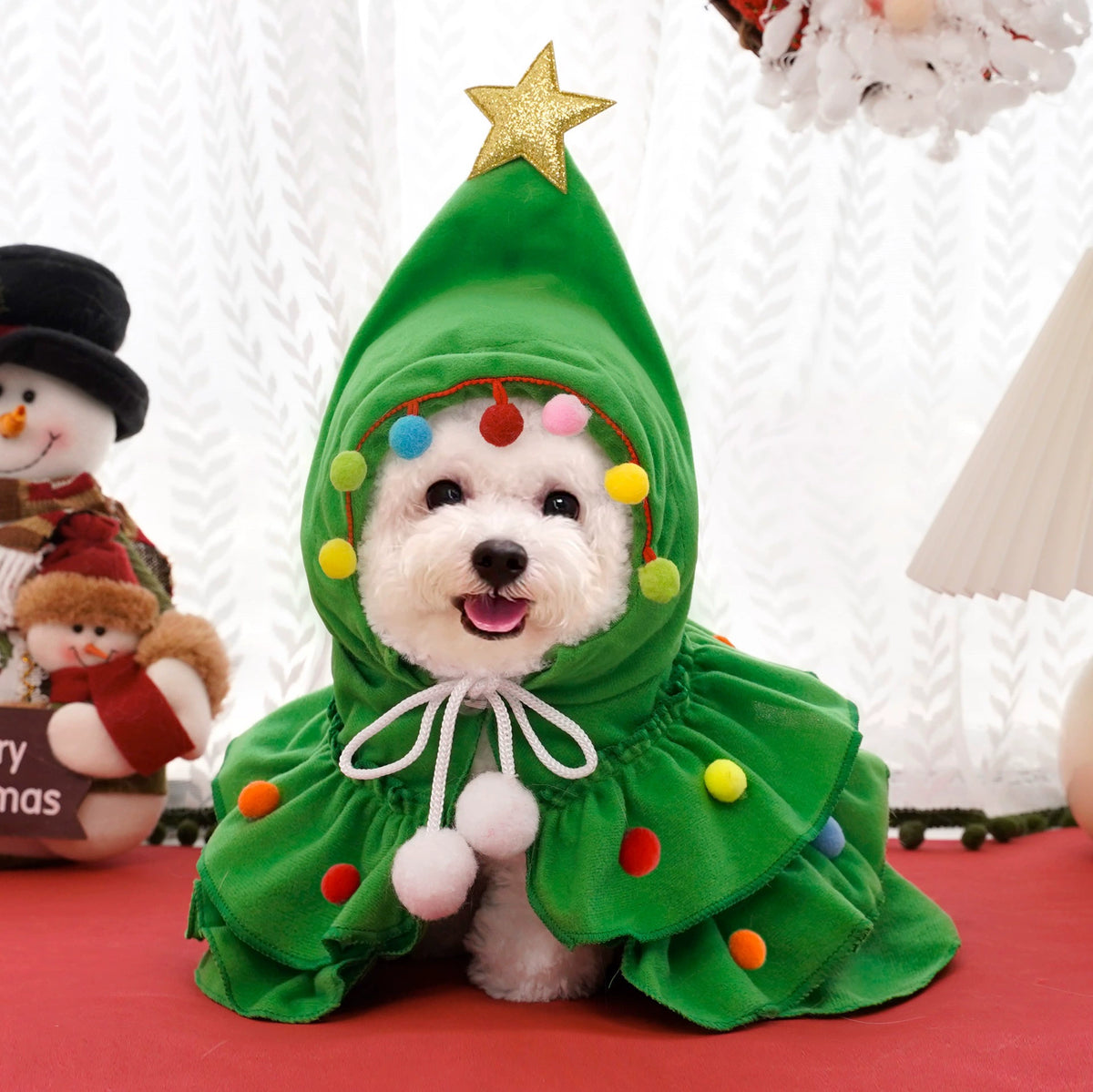 🐶🎄Christmas Tree Pet Cloak Costume for Dogs and Cats