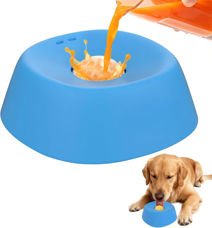 Slow Feeder Dog Bowls for Liquid Treat, Anti-Slip Bone Broth Dog Lick Bowl