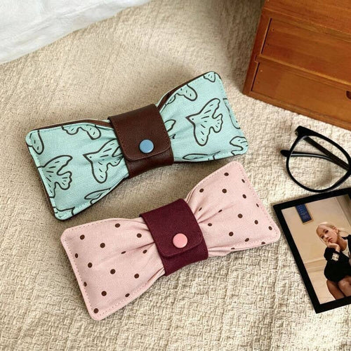 Cute Bow Glasses Case