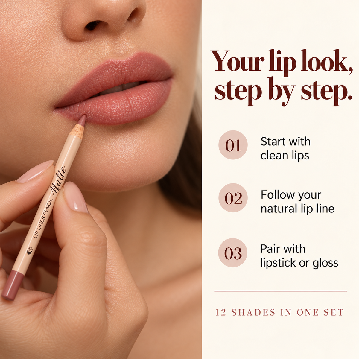 How to apply lip liner