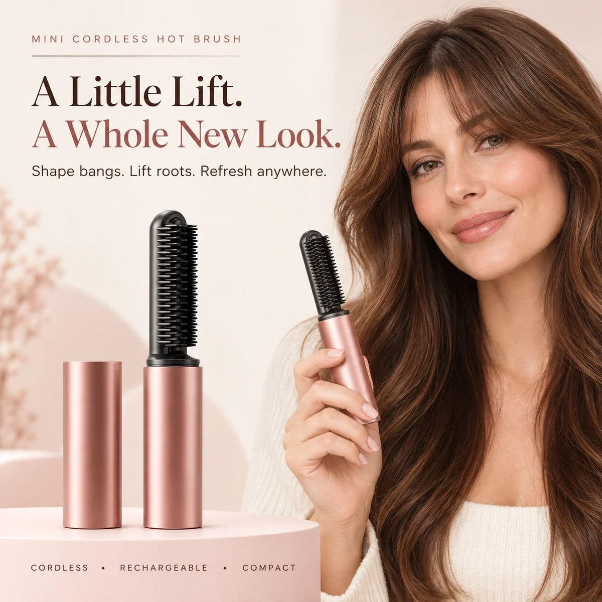 Mini Cordless Hot Brush – Bangs & Root Volume