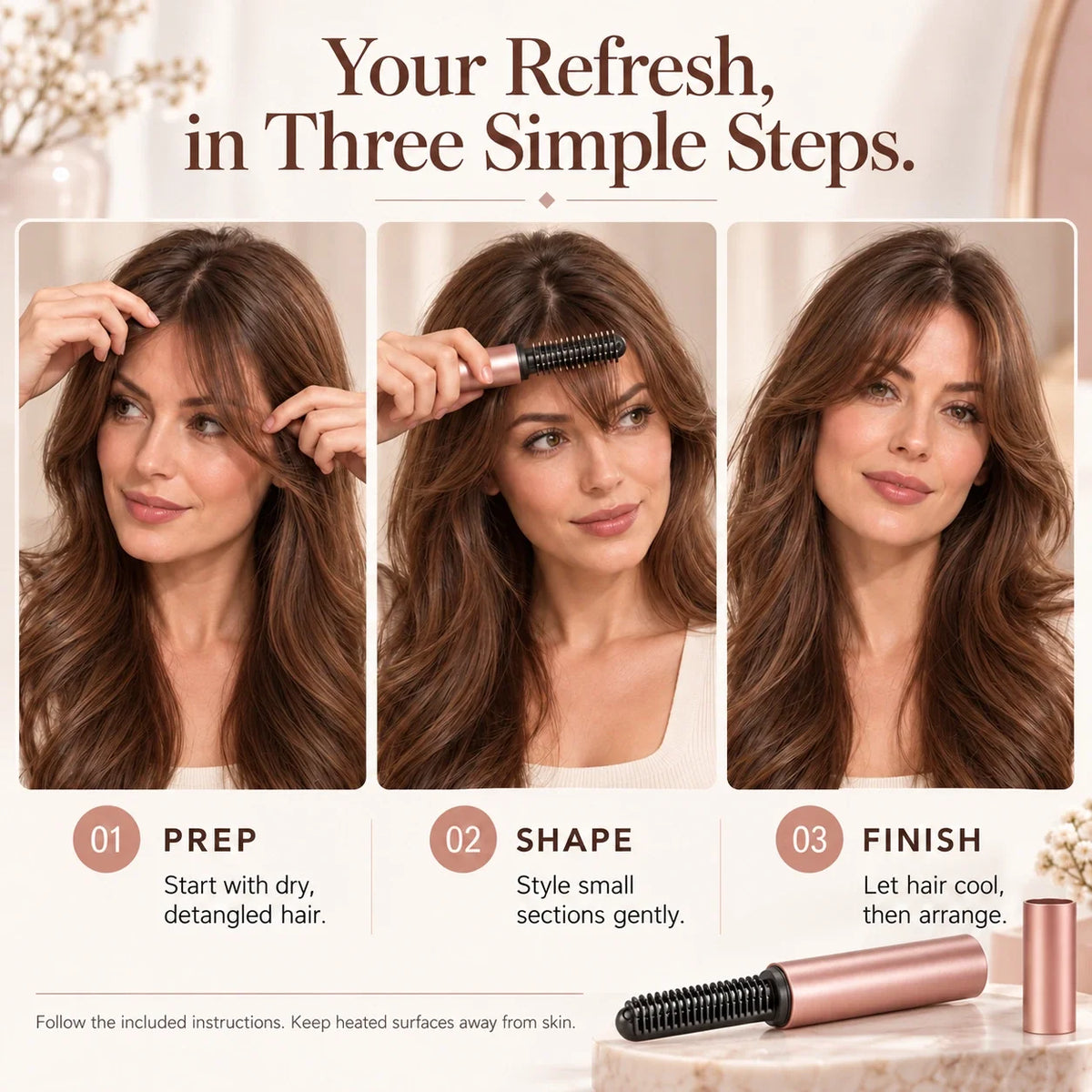 Mini Cordless Hot Brush – Bangs & Root Volume
