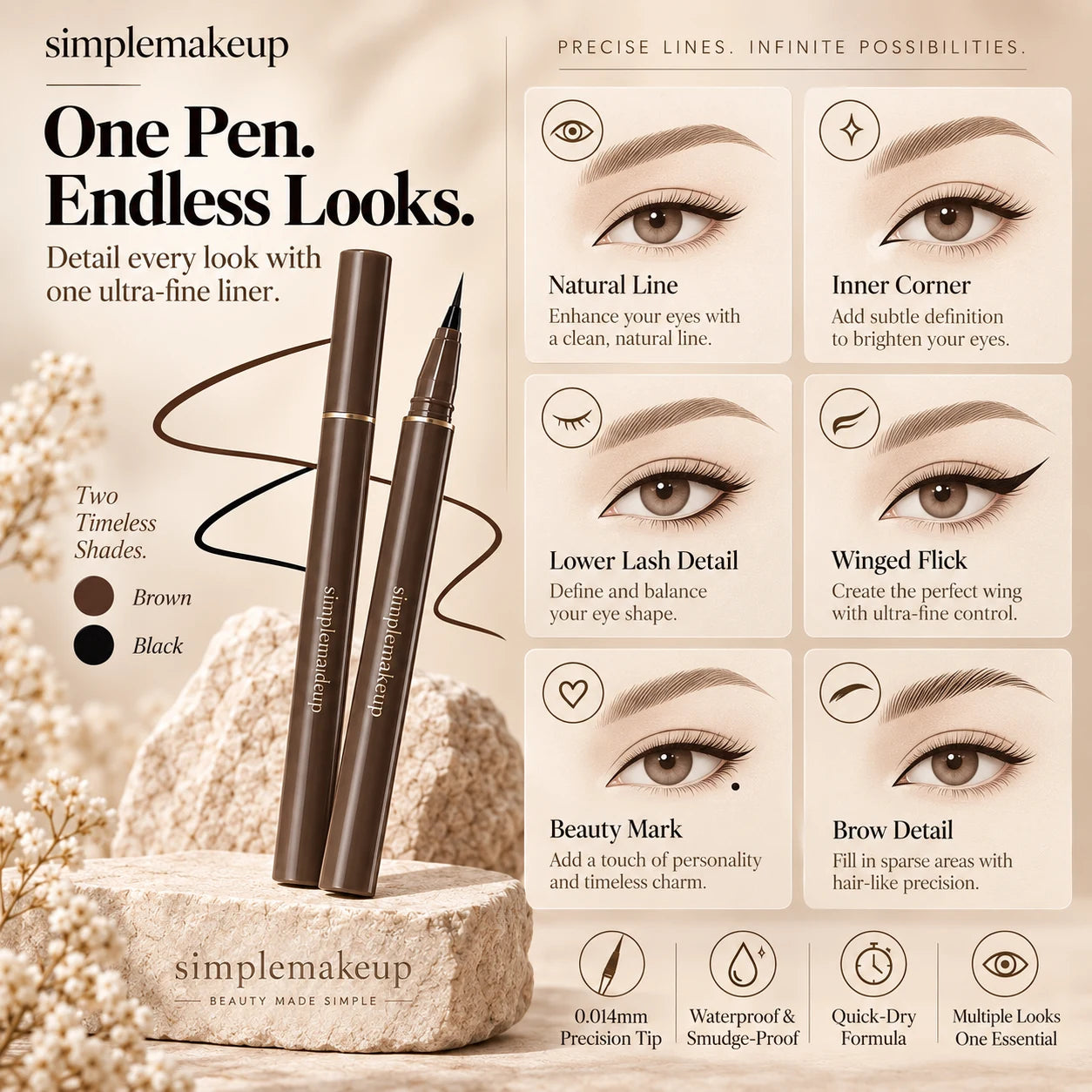 Six ways to use simplemakeup ultra-fine eyeliner