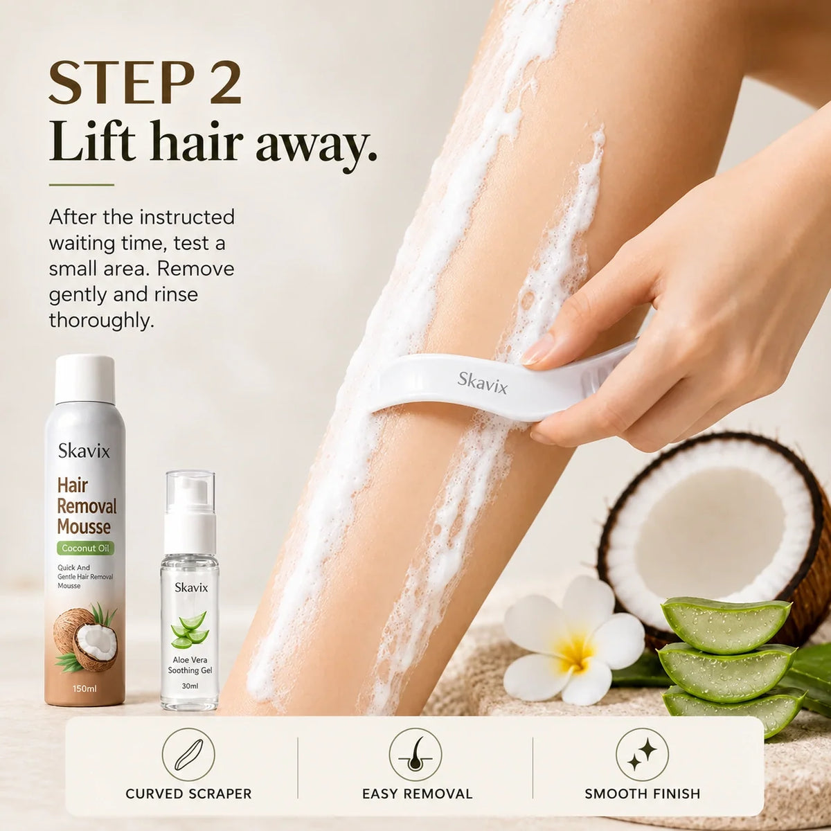 Hair Removal Mousse & Aloe Care Kit