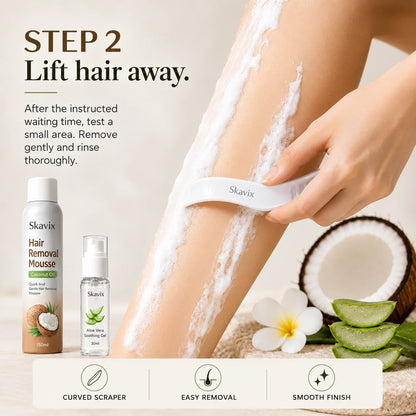 Hair Removal Mousse & Aloe Care Kit