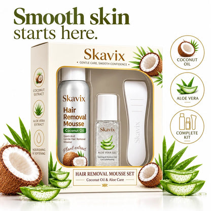Hair Removal Mousse & Aloe Care Kit