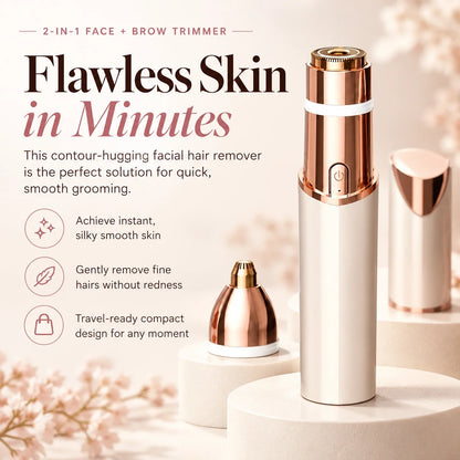 2-in-1 Facial Hair Remover & Eyebrow Trimmer