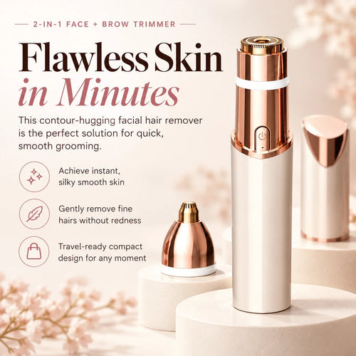 2-in-1 Facial Hair Remover & Eyebrow Trimmer