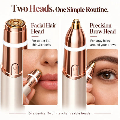 2-in-1 Facial Hair Remover & Eyebrow Trimmer