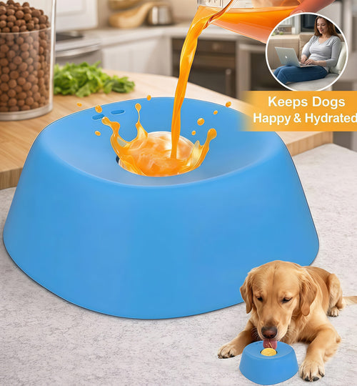 Slow Feeder Dog Bowls for Liquid Treat, Anti-Slip Bone Broth Dog Lick Bowl